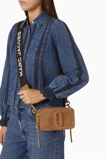 The Snapshot Crossbody Bag in High-pile Suede