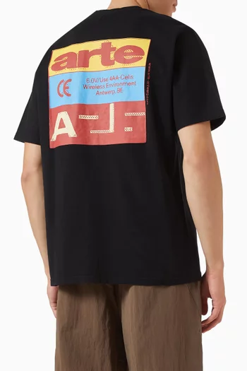 Multicolour-print T-shirt in Cotton