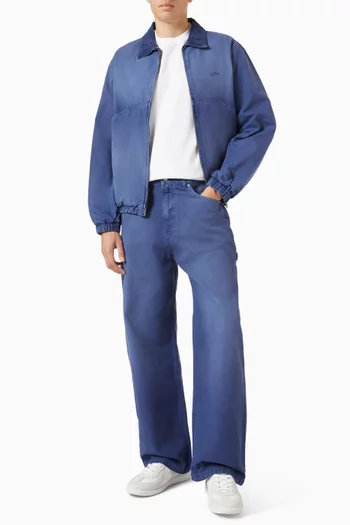 Corduroy Collar Jacket in Denim