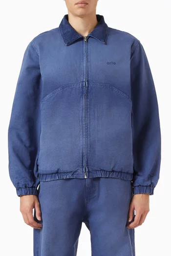 Corduroy Collar Jacket in Denim