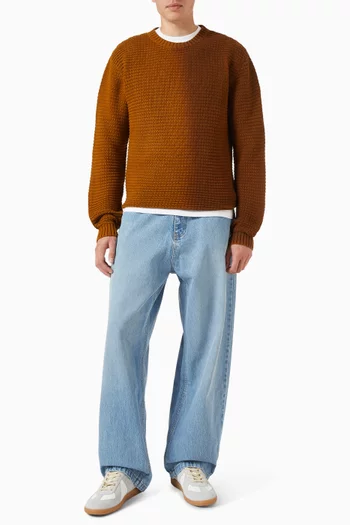 Bleached Baggy Jeans in Denim