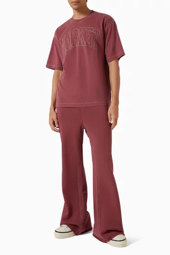 Big Stitch Open-leg Sweatpants in Cotton