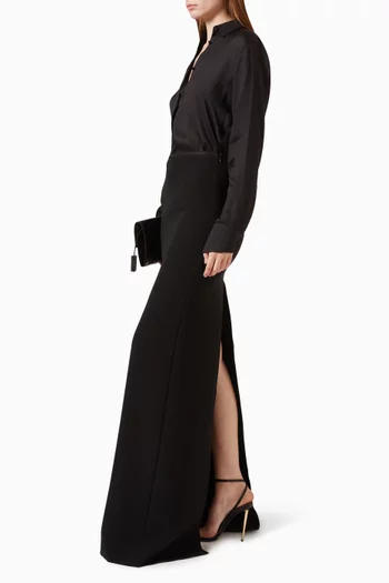 High-waist Skirt in Silk