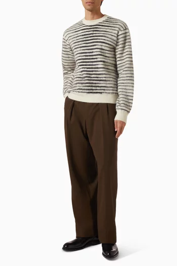 Crewneck Sweater in Brushed Mohair