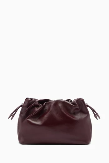 Alexandra Petite Drawstring Bag in Leather