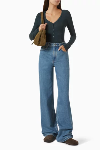Amga Bodysuit in Wool & Silk