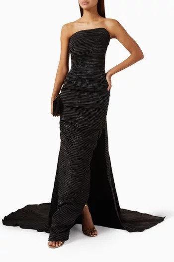 Pleated Maxi Dress