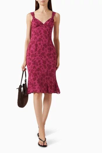 Macie Midi Dress in Georgette