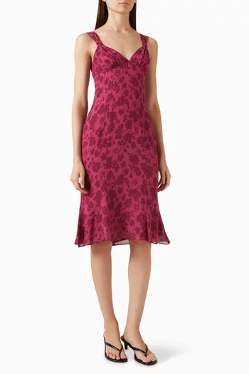 Macie Midi Dress in Georgette