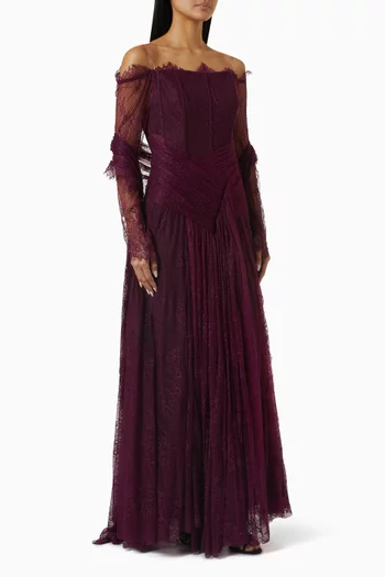 Corset Off-shoulder Lace Dress