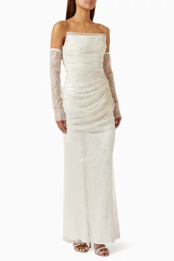Embellished Strapless Dress