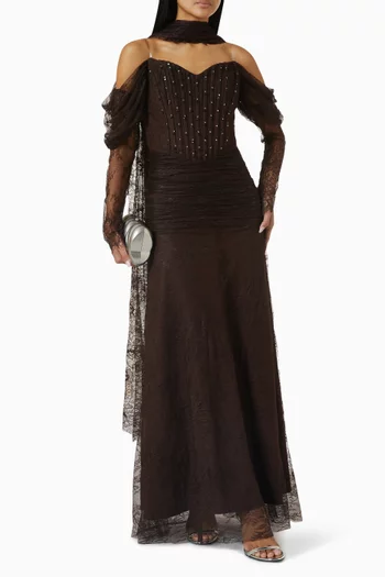 Embellished Scarf Dress