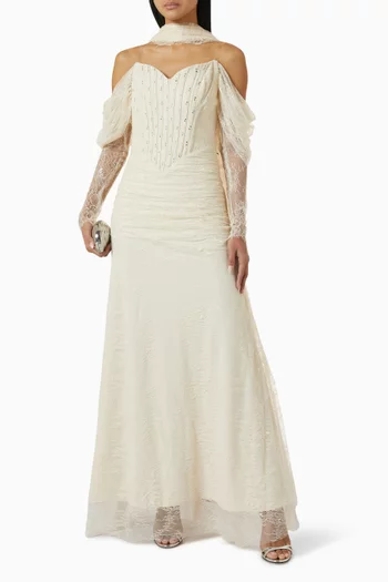 Embellished Scarf Dress