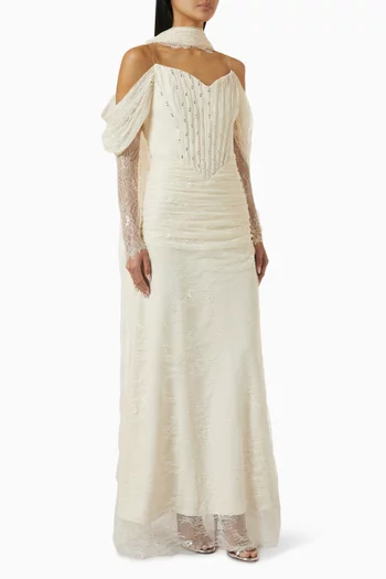 Embellished Scarf Dress