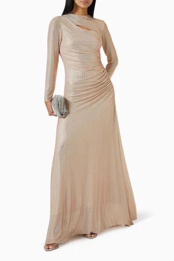 Embellished Gathered Dress