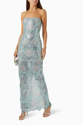 Giselle Embellished Strapless Dress