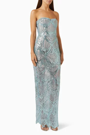 Giselle Embellished Strapless Dress