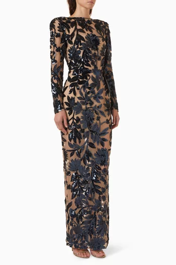 Sequin-embellished Maxi Dress
