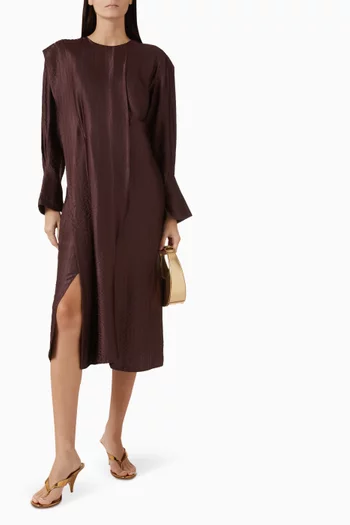 Panelled Midi Dress in Viscose-blend