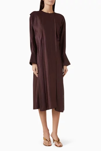 Panelled Midi Dress in Viscose-blend