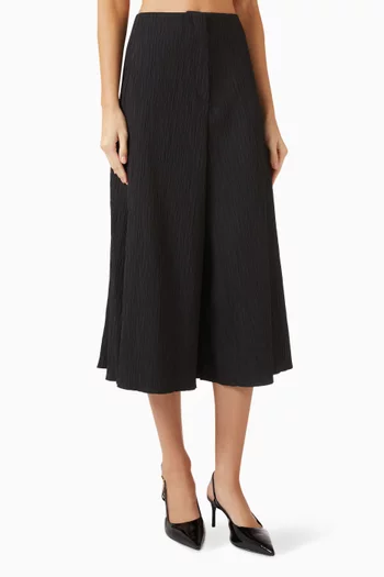 Textured Wide-leg Pants