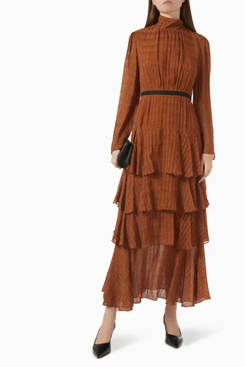 Ruffled Maxi Dress in Rayon