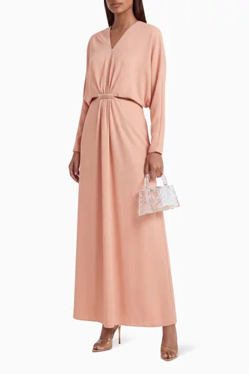 Cape-style Maxi Dress