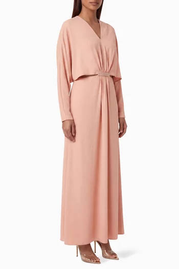 Cape-style Maxi Dress
