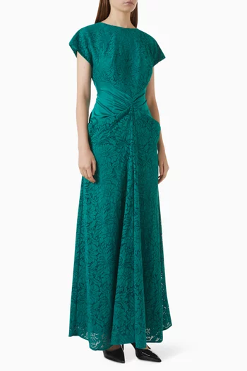 Lace Brocade Maxi Dress