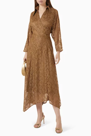 Shirt Maxi Dress in Lace