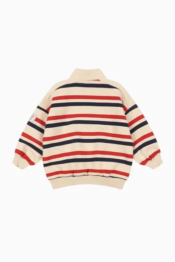 Lou Striped Sweater in Cotton-fleece