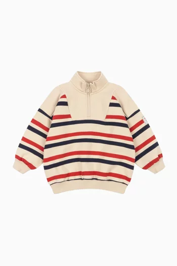 Lou Striped Sweater in Cotton-fleece