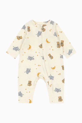 Basic Printed Romper in Cotton
