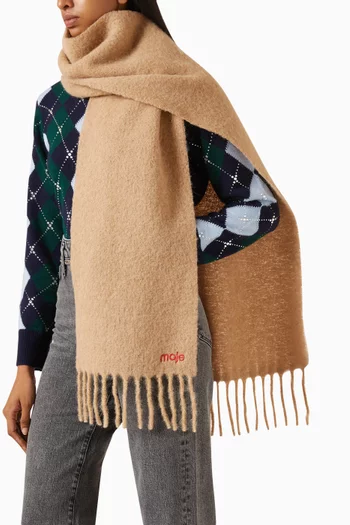 Oversized Scarf in Alpaca-blend