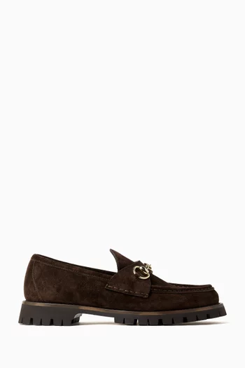 Horsebit Loafers in Suede