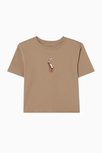 Big Pony Boxy T-Shirt in Cotton-jersey