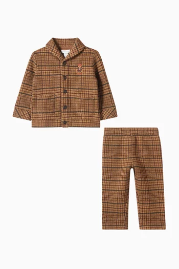 Polo Bear Tweed-Print Jacket & Trouser