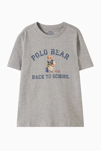 Polo Bear Graphic T-shirt in Cotton Jersey