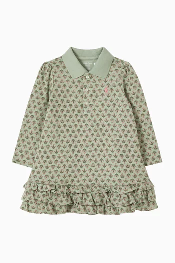 Floral Soft Cotton Polo Dress & Bloomer Set