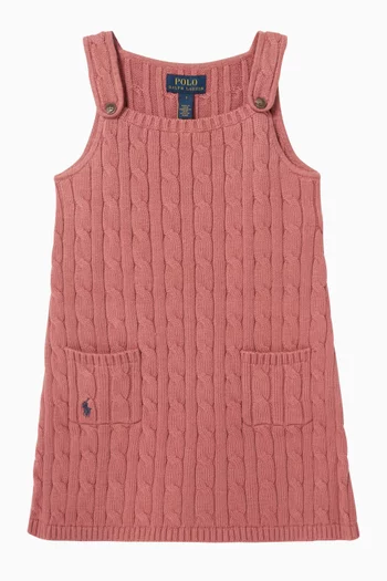 Cable-knit Sweater Dress in Cotton