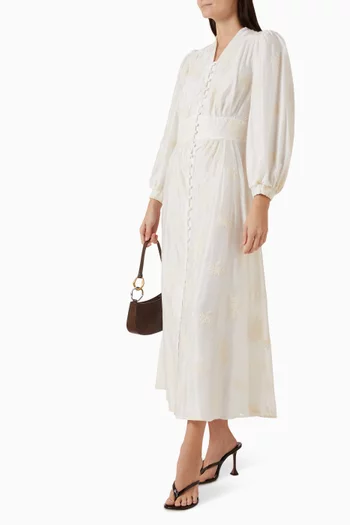 Grace Embroidered Midi Dress