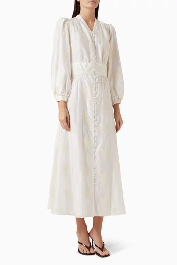 Grace Embroidered Midi Dress