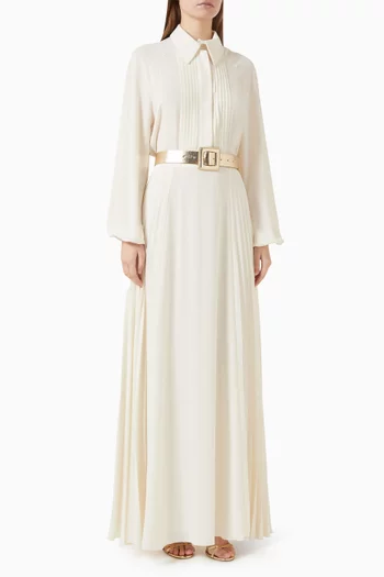 Adrian Pleated Shirt Dress