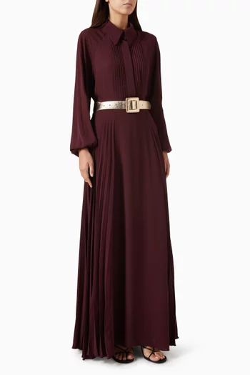 Adrian Pleated Shirt Dress
