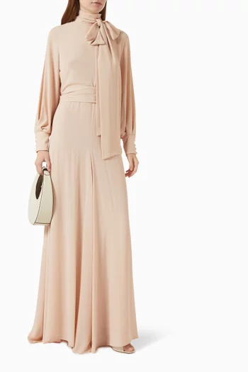 Verda Tie-neck Maxi Dress