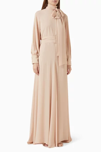 Verda Tie-neck Maxi Dress