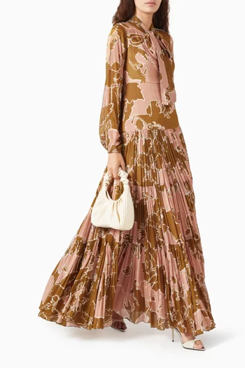 Floral-print Dress in Chiffon