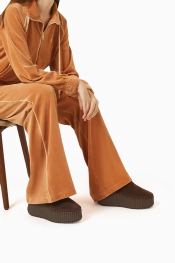 Nama Platform Mules in Suede Calfskin