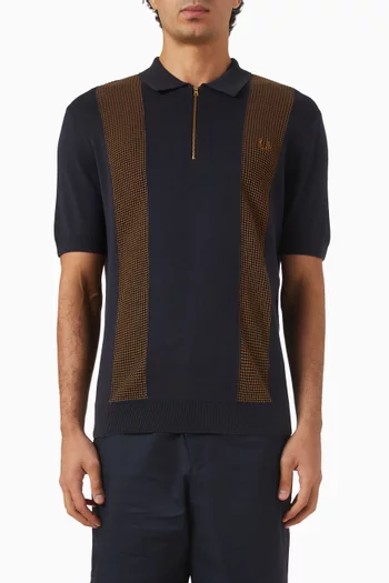 Knit Polo Shirt in Cotton Blend