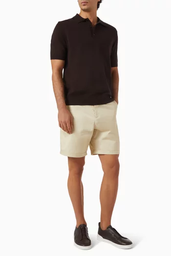 Knit Polo Shirt in Cotton